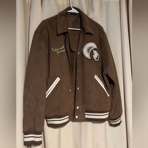 Zara Brown Bomber Jacket